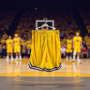 NWT NBA Yellow Lakers Basketball Shorts